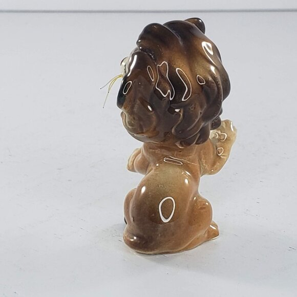 Vintage Lion Male With Whiskers Miniature Figurine Wild Animal *Repaired* - Picture 4 of 9